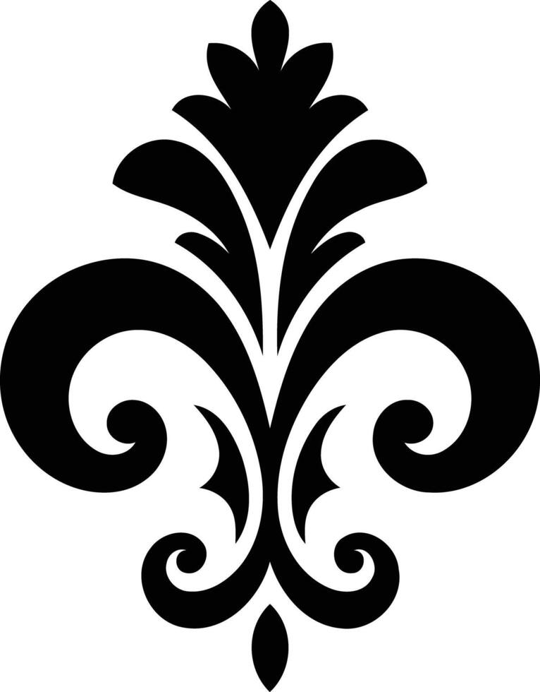 Elegant black and white flourish design vector