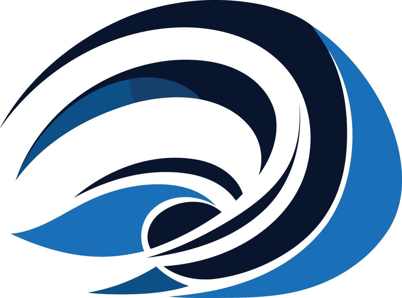 Abstract wave logo design, featuring a modern, dynamic, and energetic blue and black wave vector