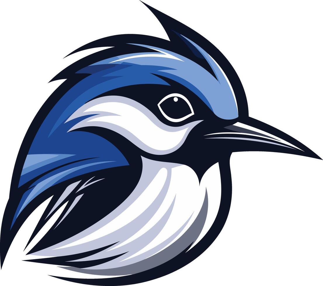 A bold and stylized bluebird logo perfect for sports teams, gaming brands, or any company seeking a powerful and dynamic image vector