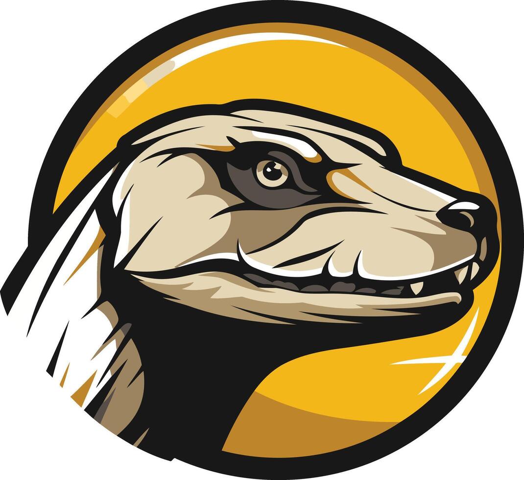 A fierce and stylized dinosaur head logo design, perfect for sports teams, gaming communities, or any brand seeking a powerful and memorable emblem vector