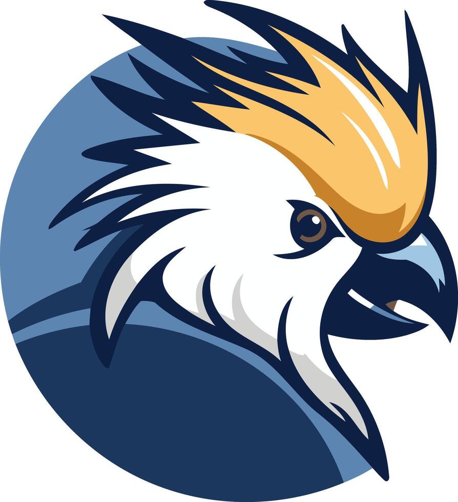 A fierce and powerful hawk head logo, perfect for sports teams, businesses, and branding vector