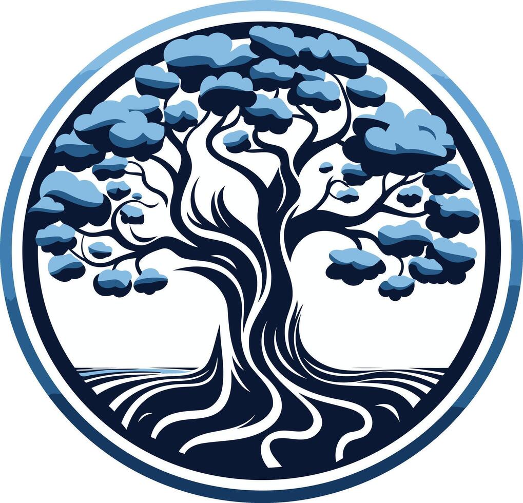 Tree of Life Symbolic Artwork vector
