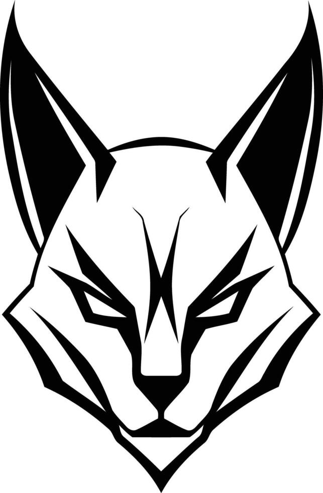 A fierce and stylized fox head logo design, perfect for branding, apparel, and marketing materials vector