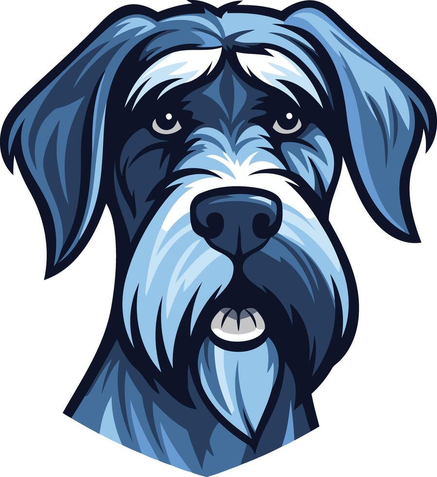 Blue Schnauzer Portrait vector