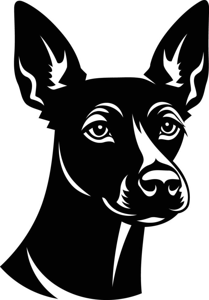 Bold and striking silhouette of a dog's head, perfect for branding, logos, or pet-related designs vector