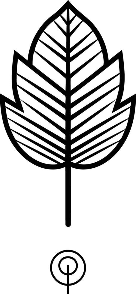Simple, minimalist leaf icon design vector