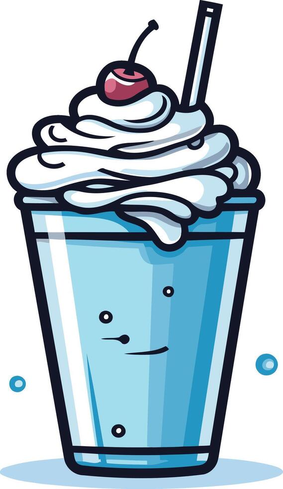 Cartoon Illustration of a Milkshake vector
