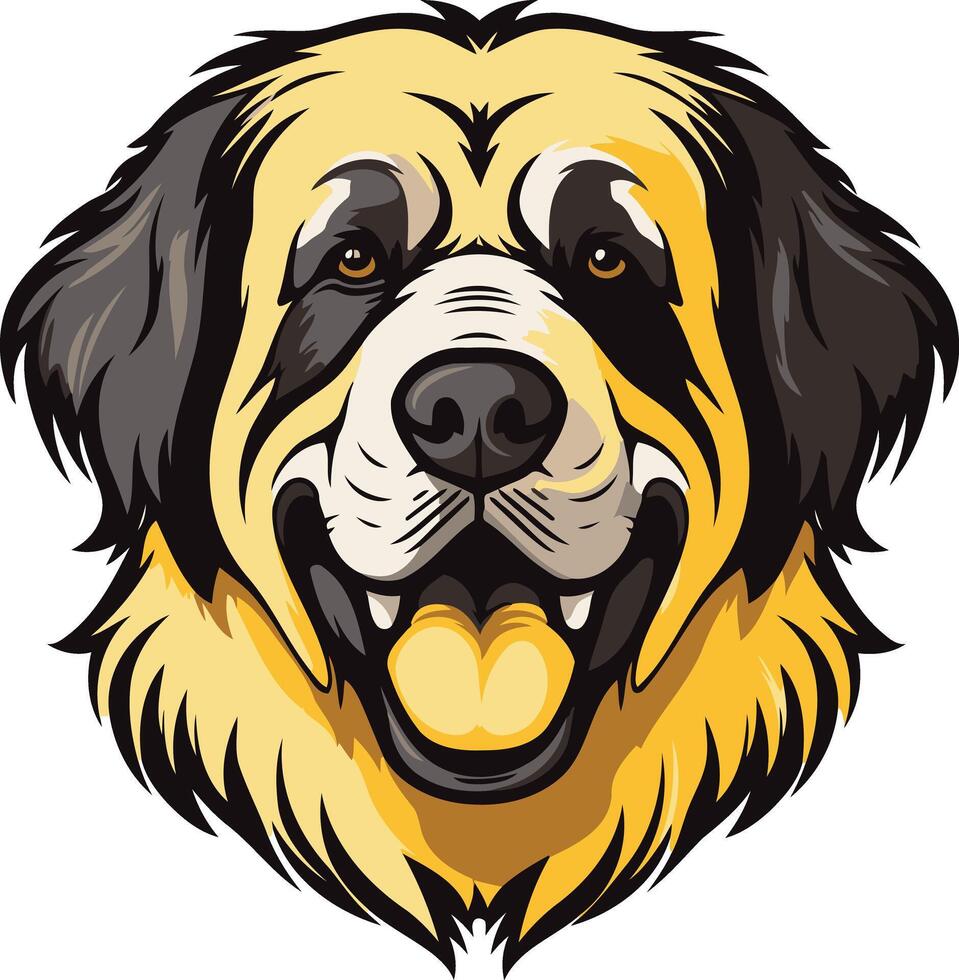 Cartoon Portrait of a Happy Dog vector