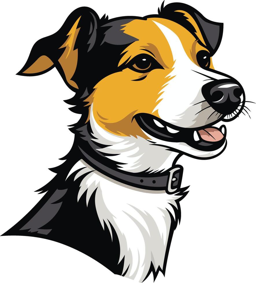 Smiling Jack Russell Terrier Portrait vector