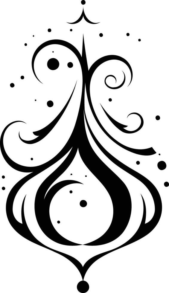 Elegant black and white floral design, perfect for tattoo ideas, fashion, and decorative projects vector