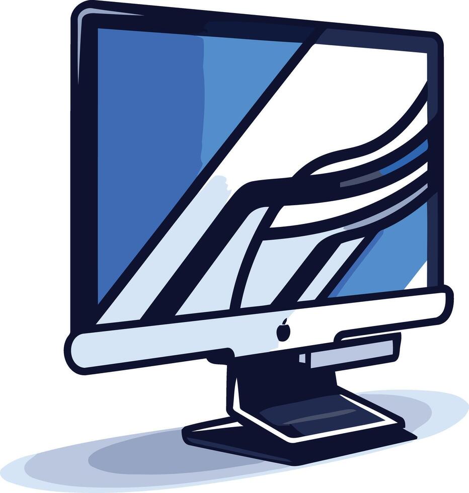 Stylized Illustration of a Modern Computer Monitor vector
