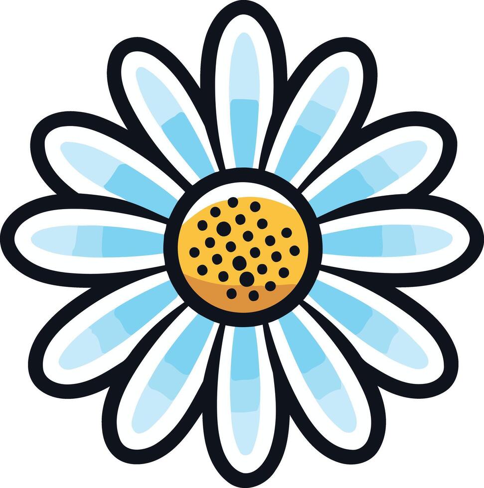 Cartoon Illustration of a Daisy Flower vector