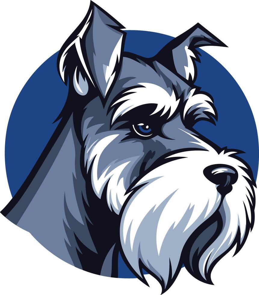 Portrait of a Miniature Schnauzer vector