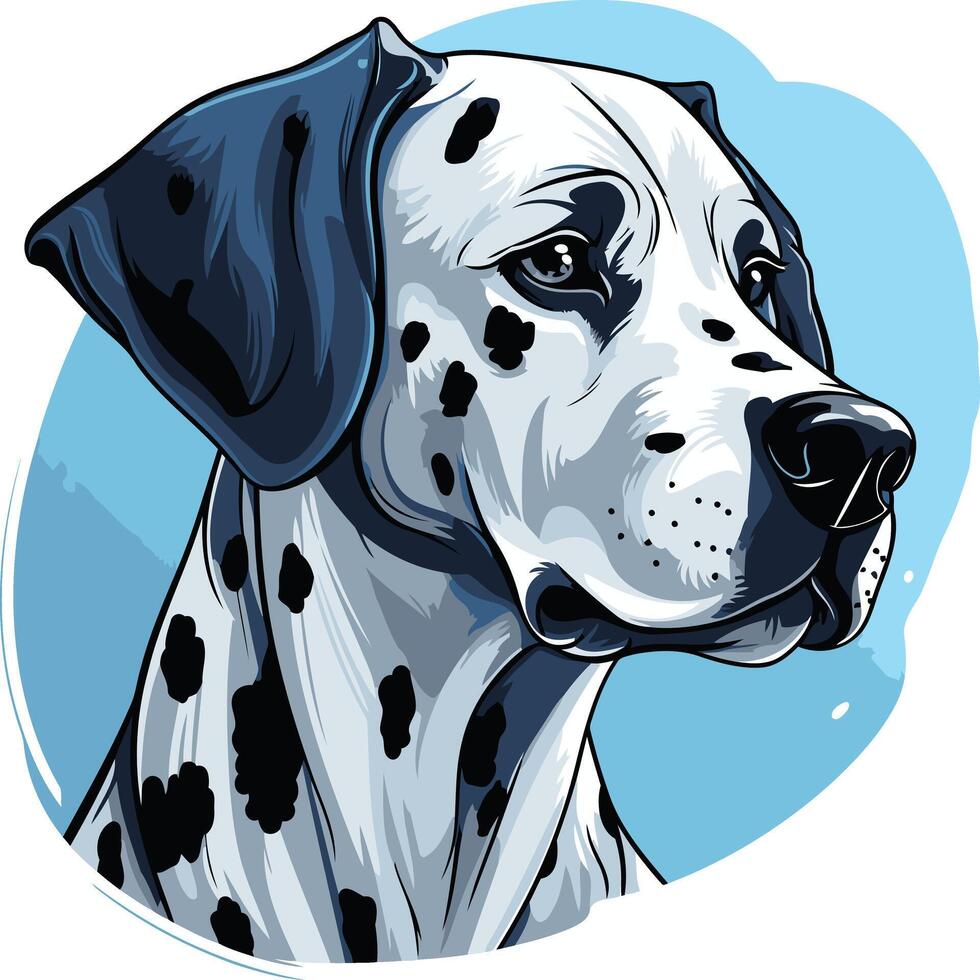 Portrait of a Dalmatian Dog vector