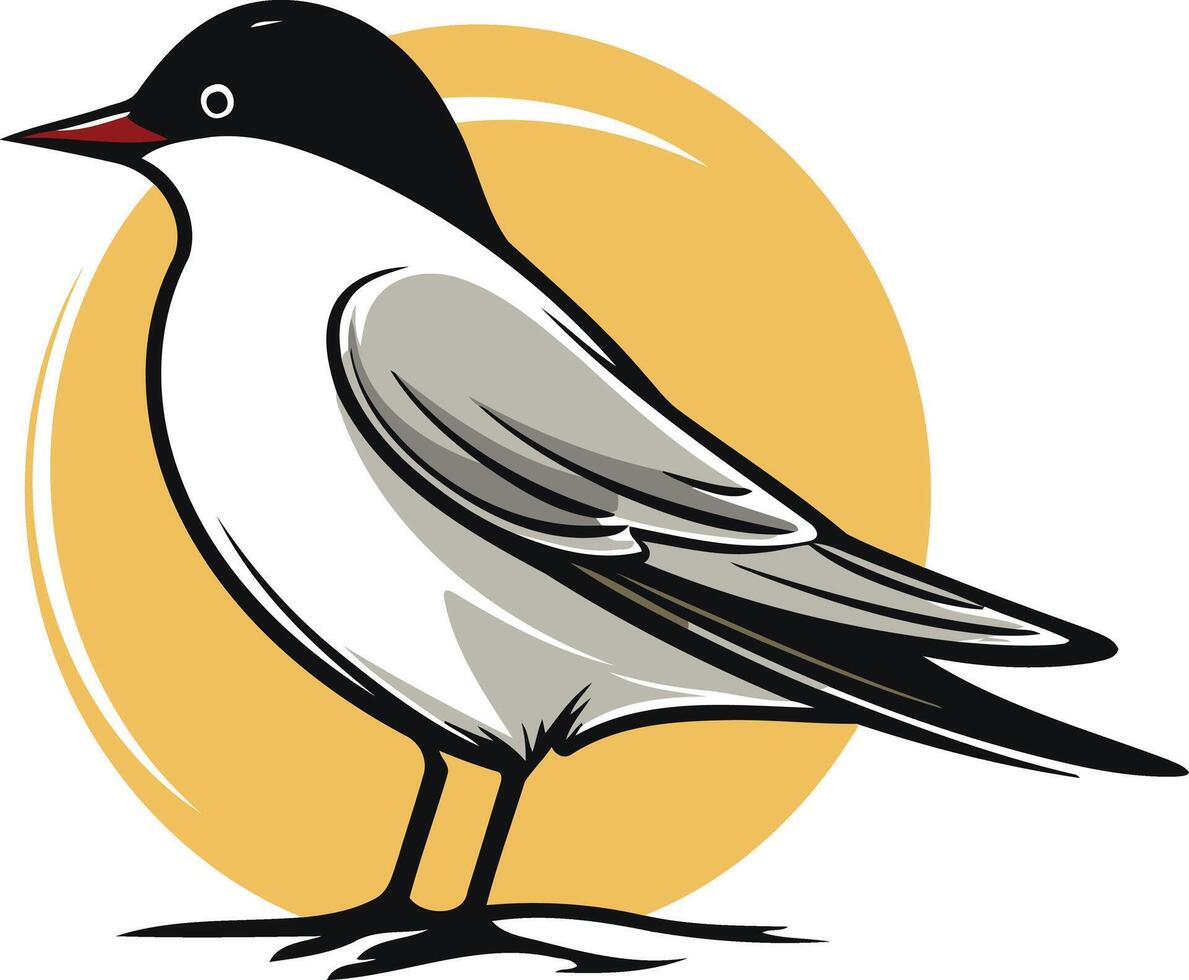 Black Headed Gull on a Sunny Day vector