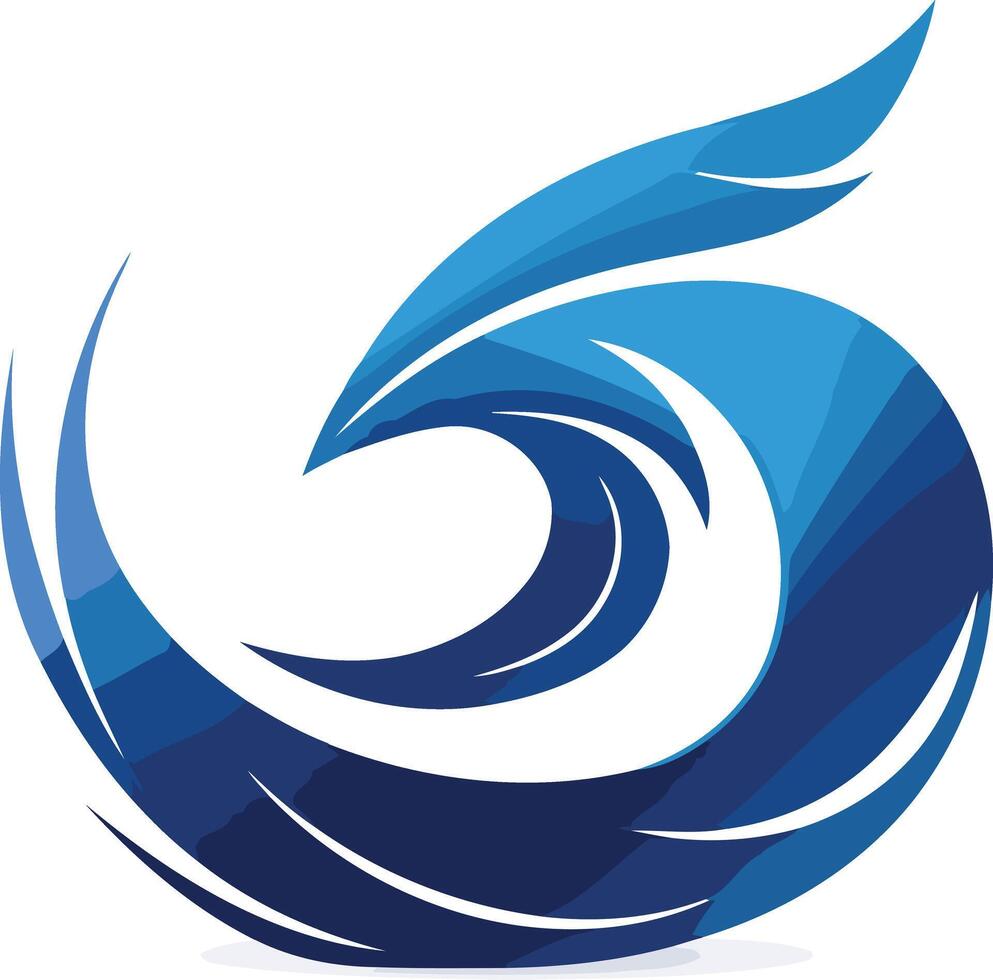 Abstract Blue Wave Design vector