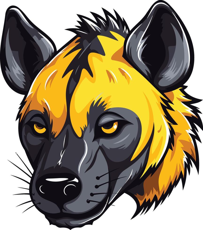 Close-Up Portrait of a Wild Dog vector