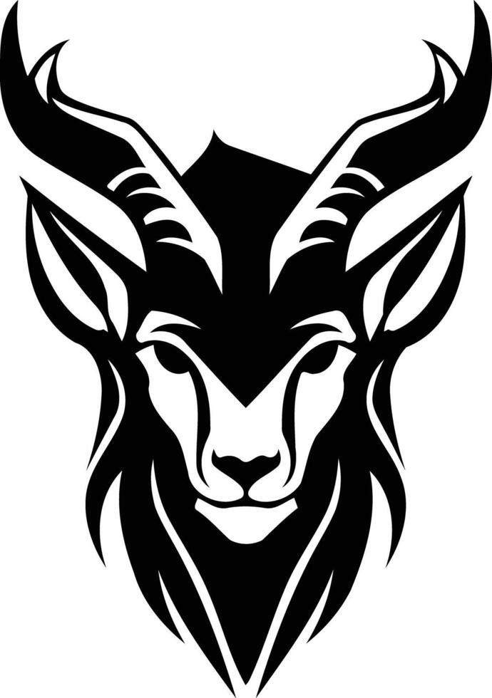 A bold and striking black and white illustration of an animal head, perfect for tattoos, branding, and graphic designs vector
