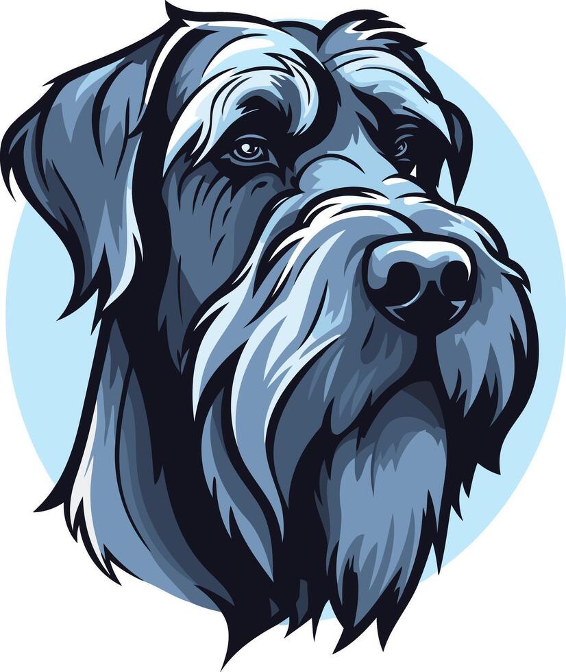 Portrait of a Giant Schnauzer vector