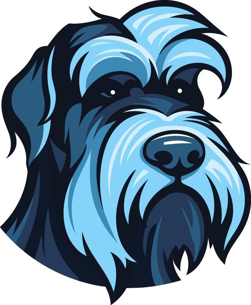 A Portrait of a Miniature Schnauzer vector