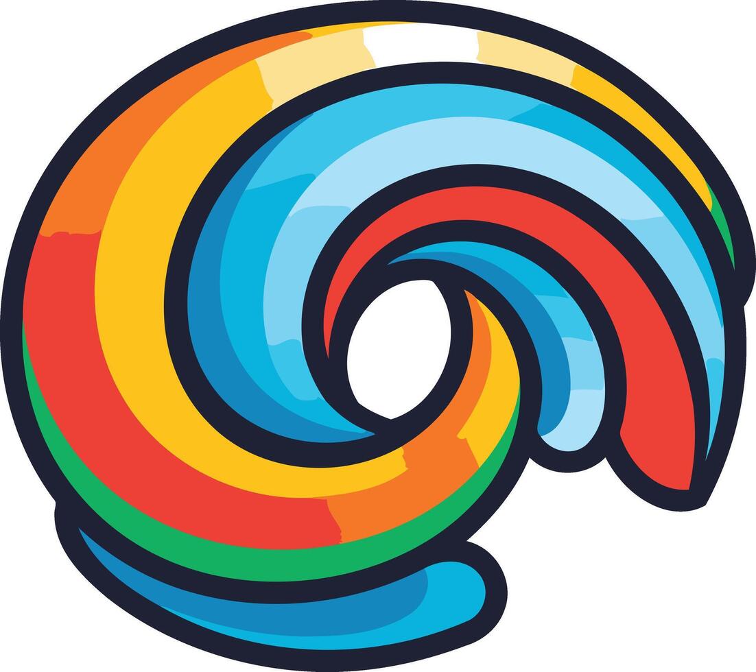 Abstract Colorful Swirl Design vector