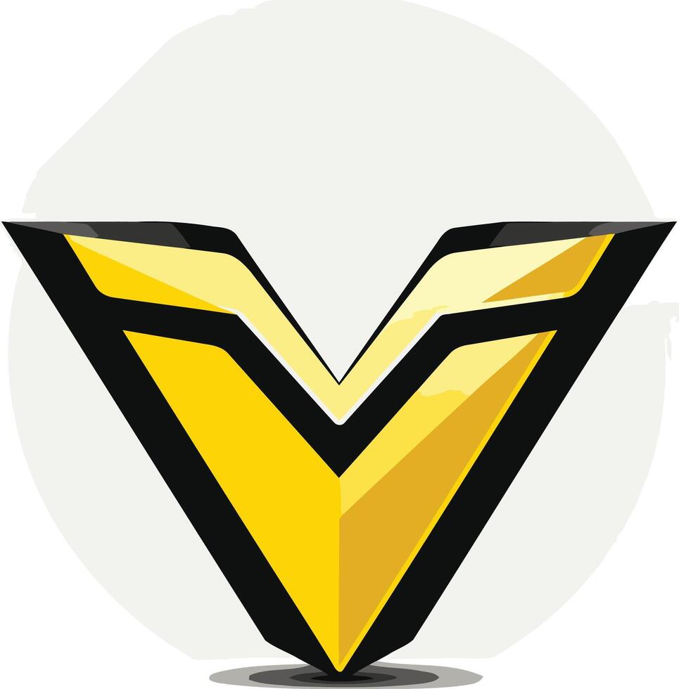 Abstract V Shaped Logo Design vector