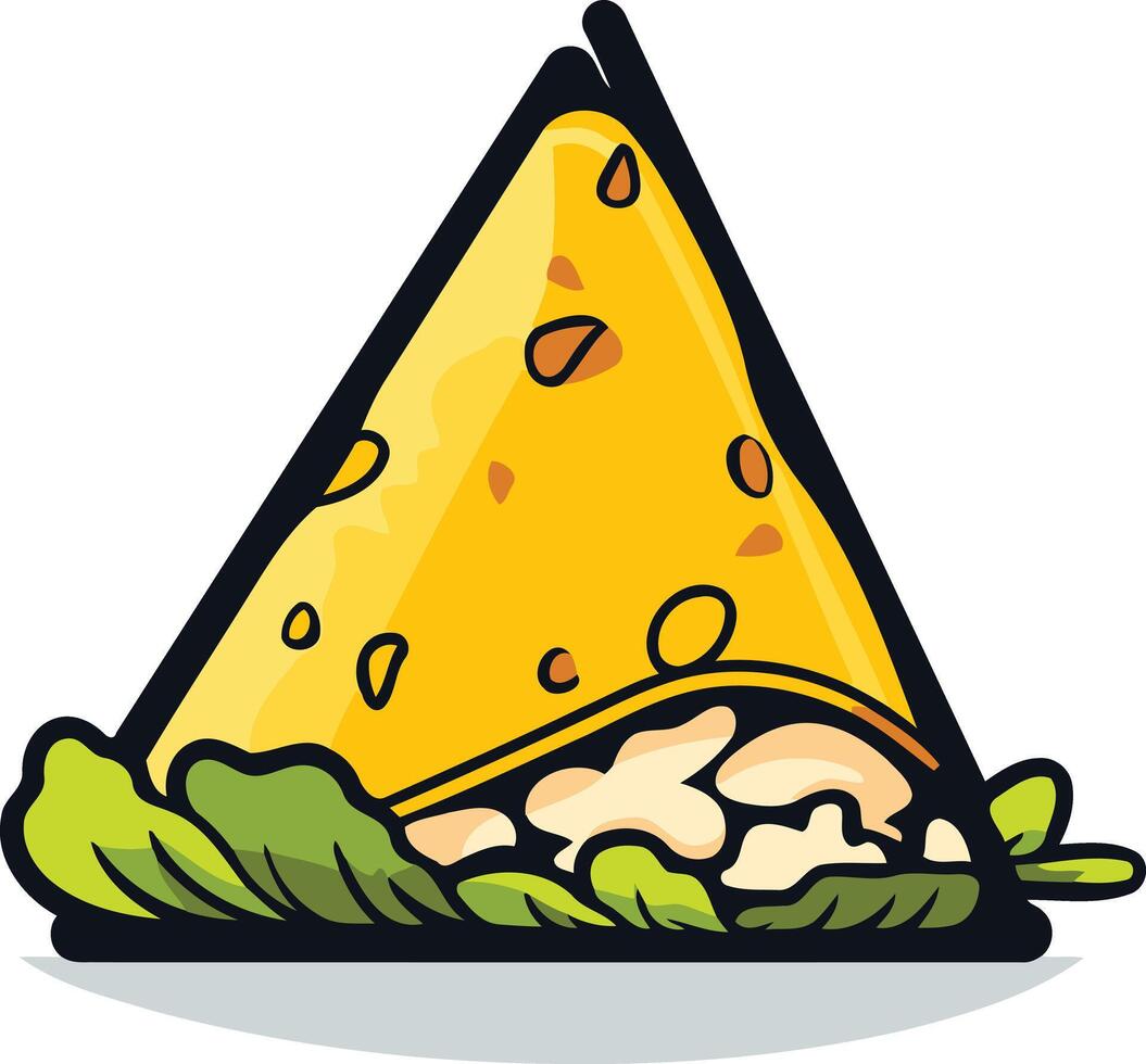 Cartoon Illustration of a Delicious Burrito vector