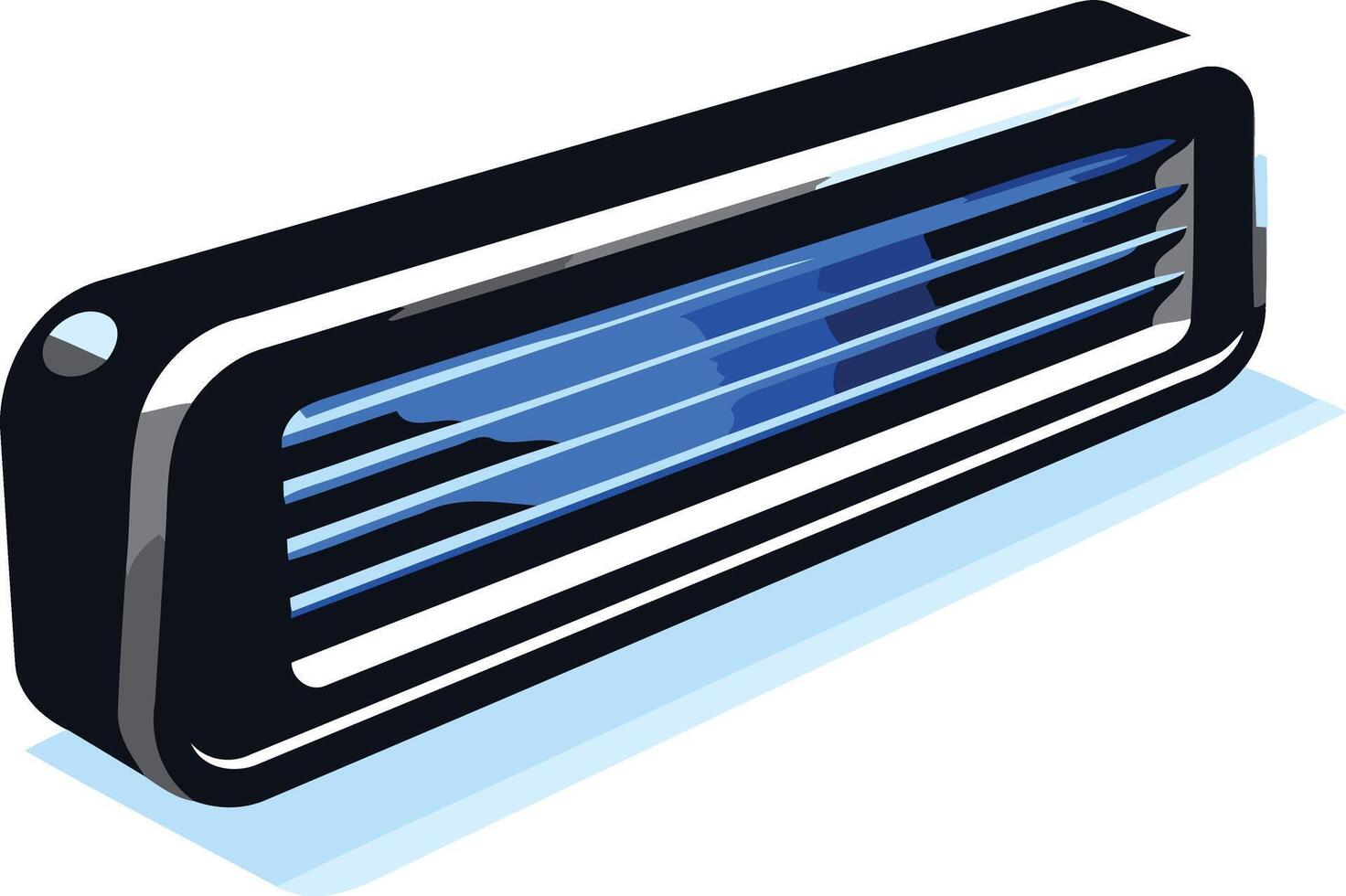 Black and Blue Air Conditioner Illustration vector