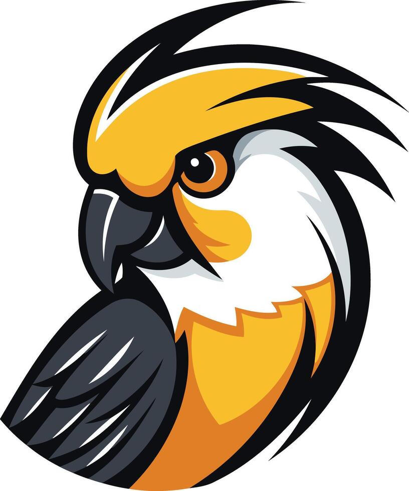Yellow Crested Cockatoo Mascot Illustration vector