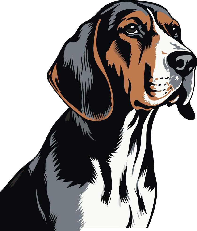 Portrait of a Beagle Dog vector