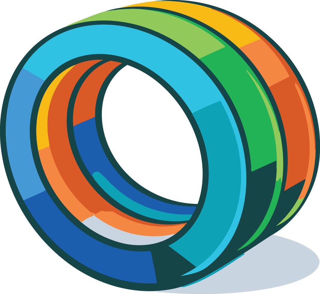 Abstract Ring Design with Vibrant Colors vector