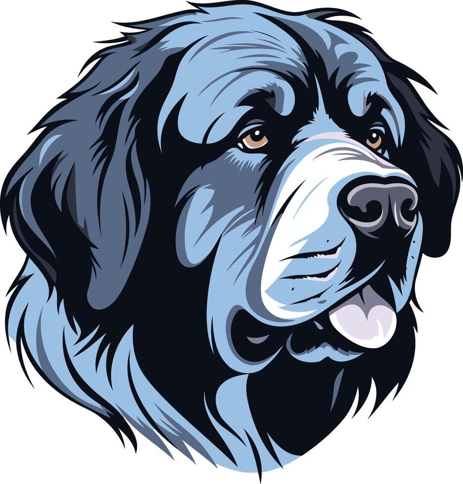Portrait of a Gentle Saint Bernard vector