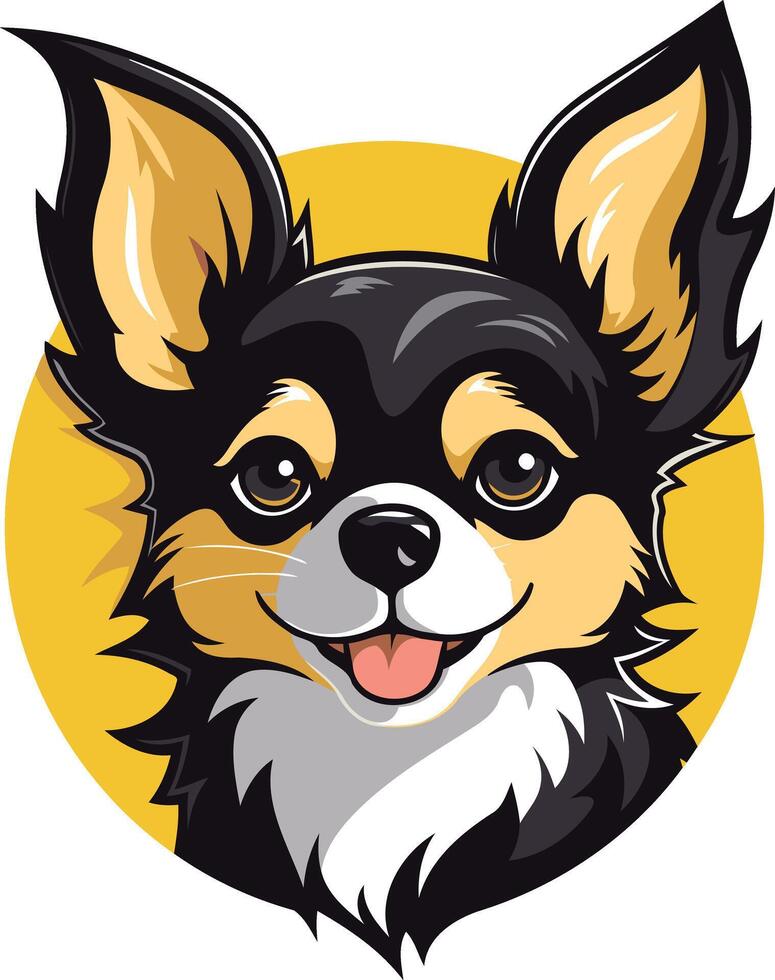 Smiling Cartoon Chihuahua Portrait vector