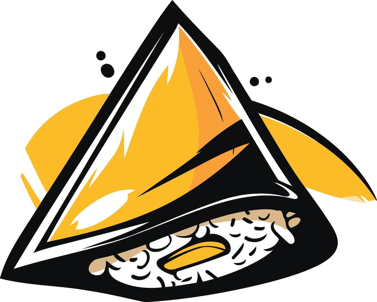 Cartoon Illustration of a Sushi Roll vector