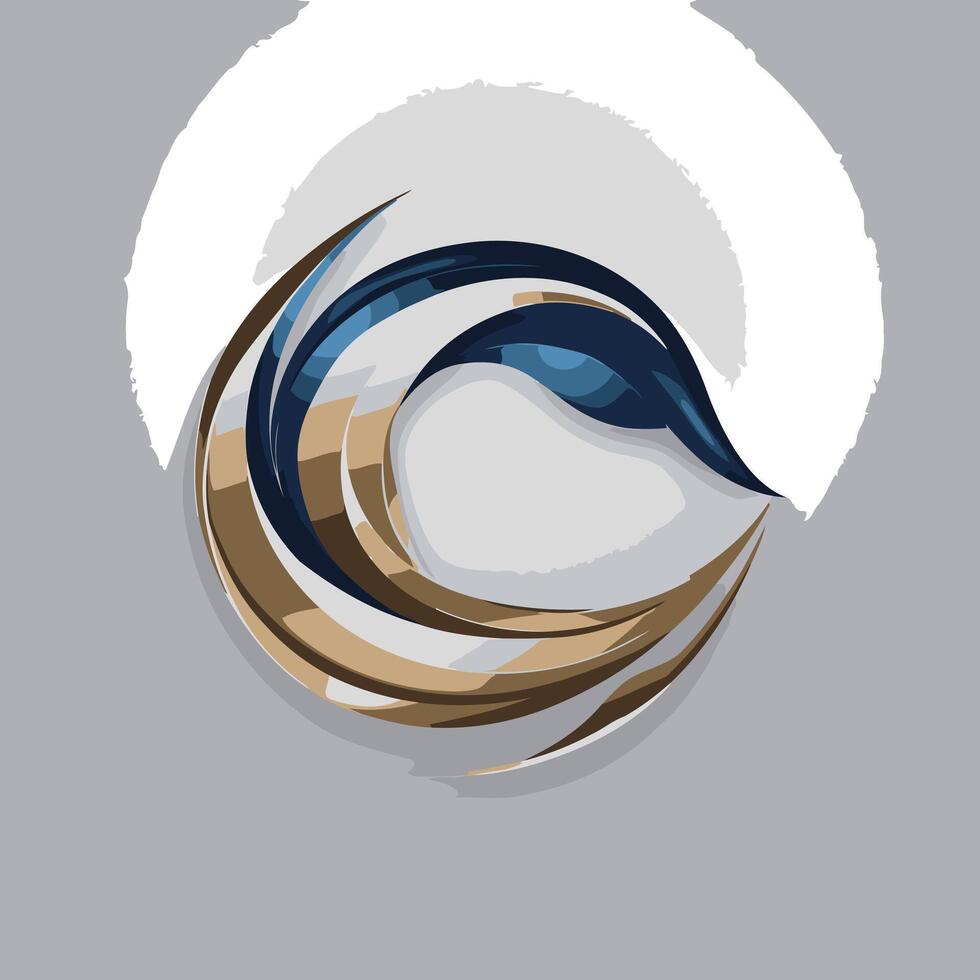 Abstract Swirling Design with Blue and Brown Hues vector