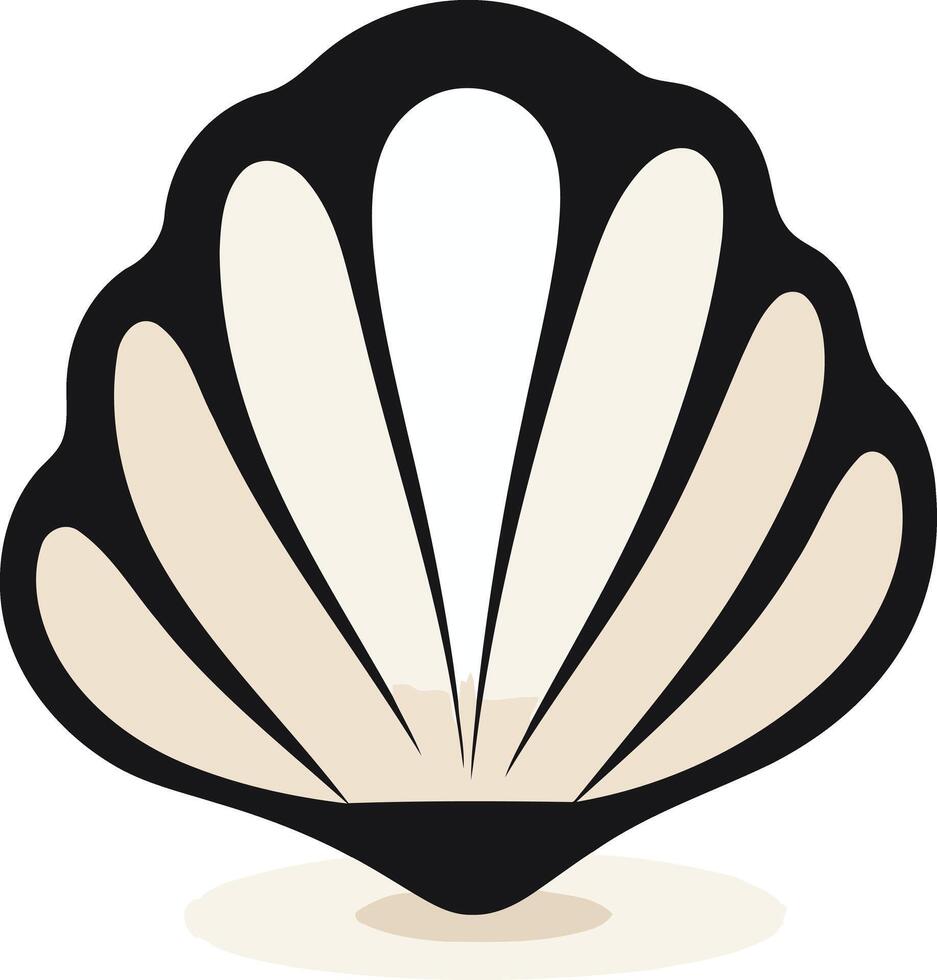 Seashell Cartoon Illustration vector