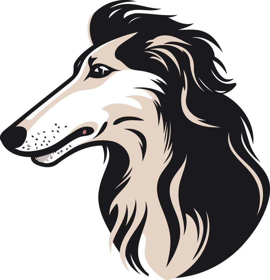 Black and White Illustration of a Hound Dog vector