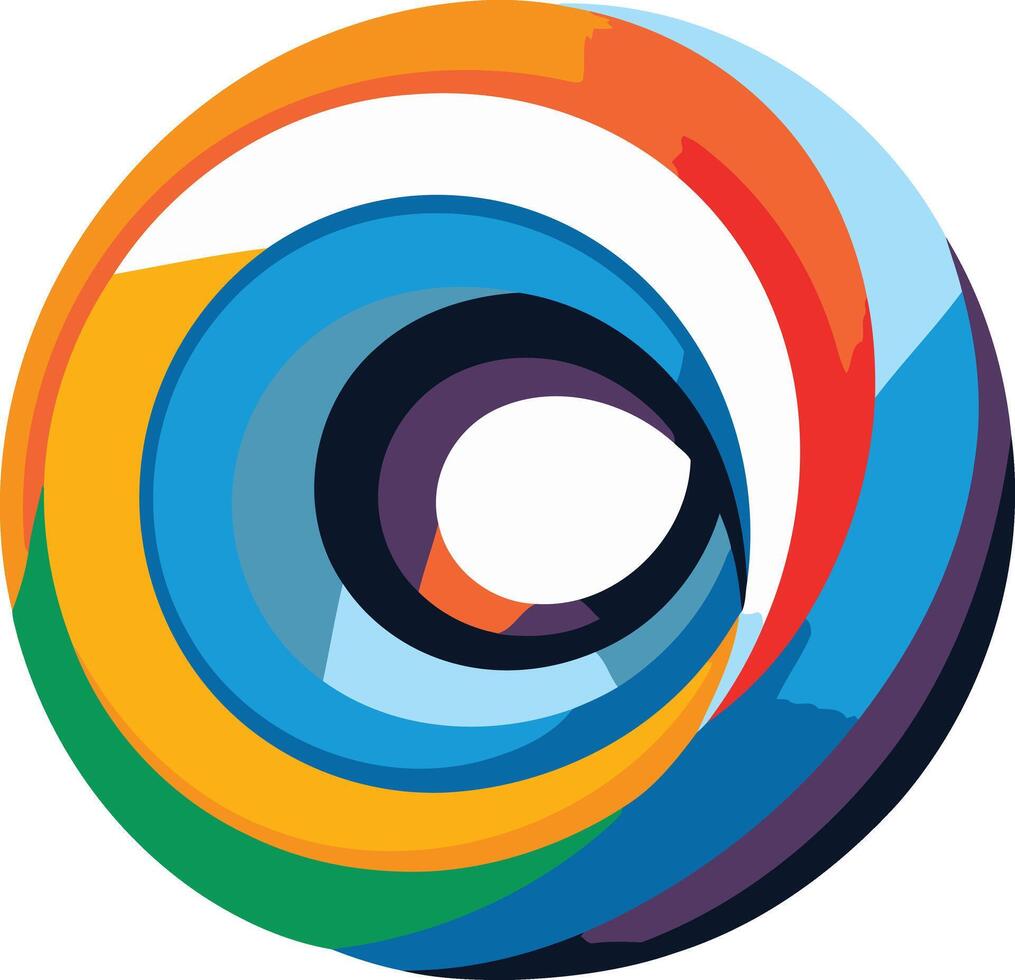 Abstract Circular Design with Vibrant Colors vector