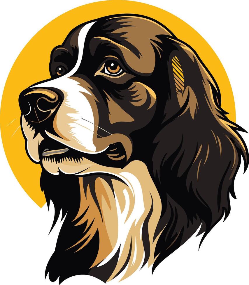 A charming illustration of a brittany spaniel, perfect for dog lovers, pet businesses, or hunting related designs vector