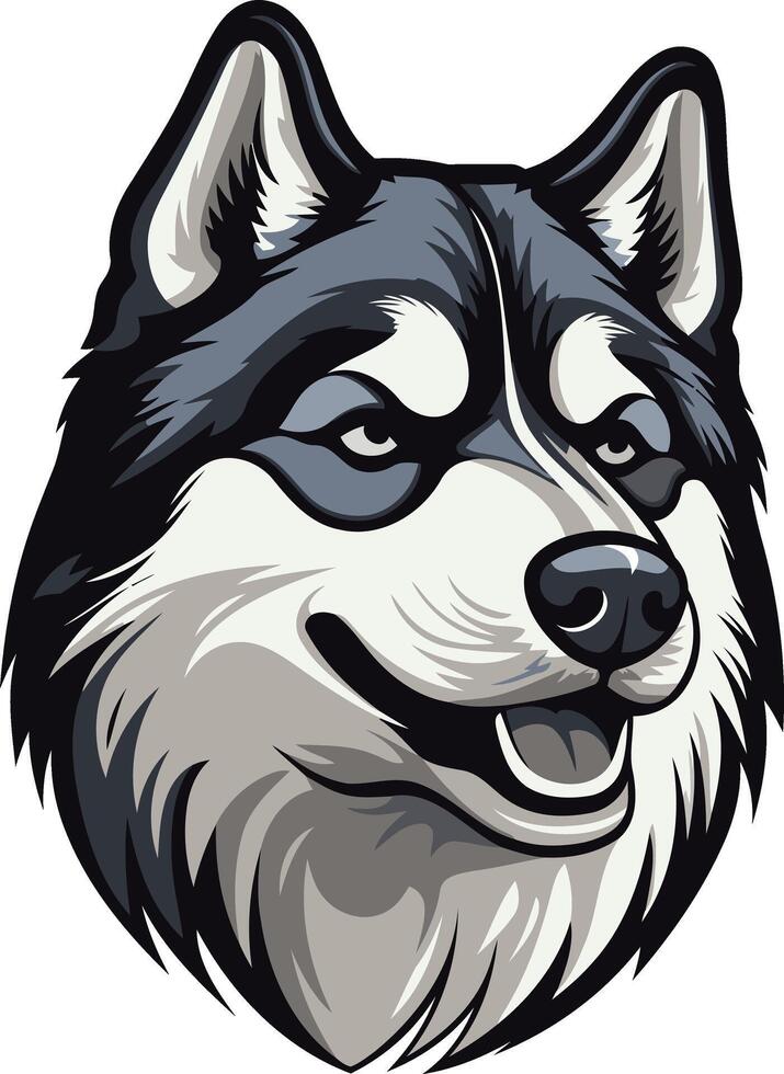 Husky Dog Portrait vector