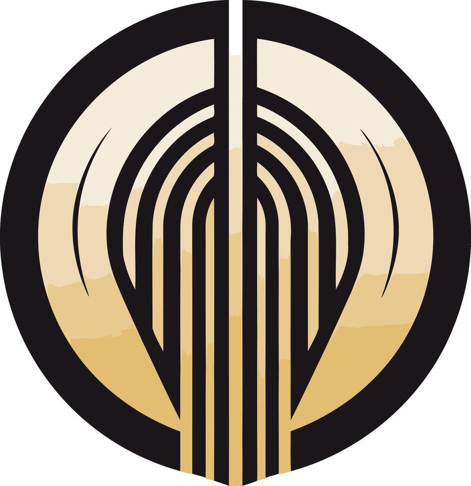 Abstract Art in Black and Gold vector