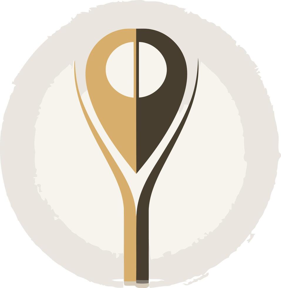 Abstract Location Pin Icon vector