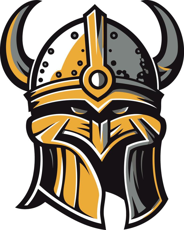 Viking Warrior Helmet with Horns vector