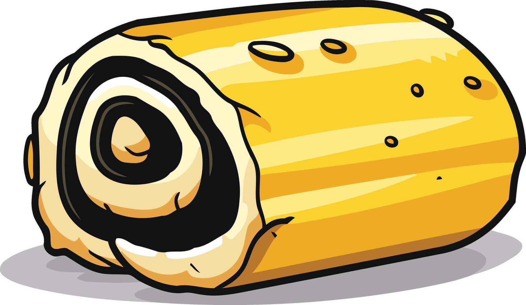 Cartoon Illustration of a Sweet Roll vector