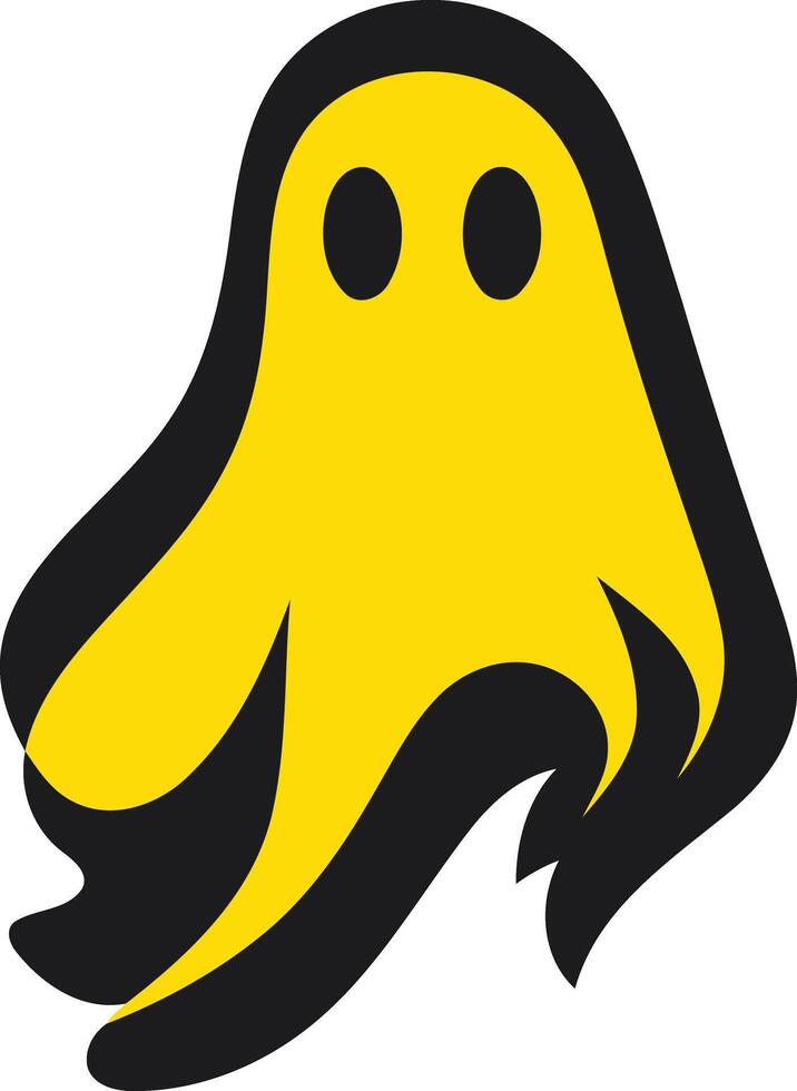Yellow Ghost Illustration vector
