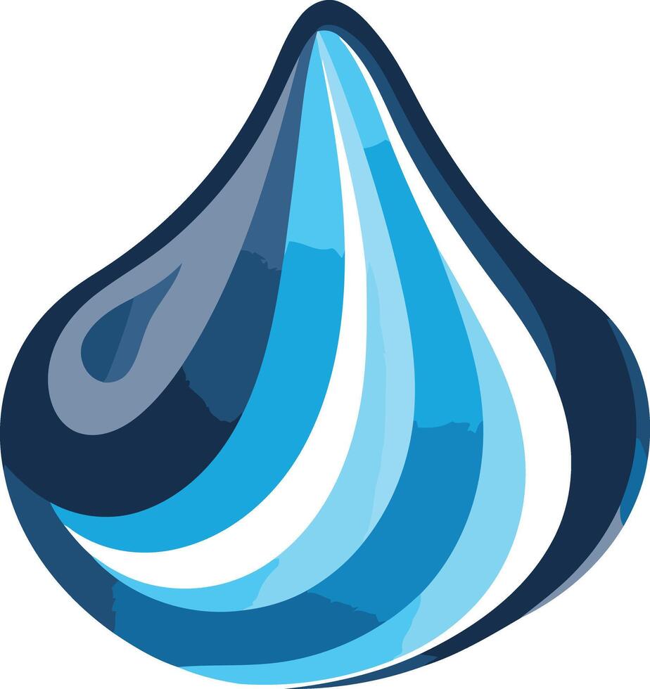 Abstract Blue and White Drop vector