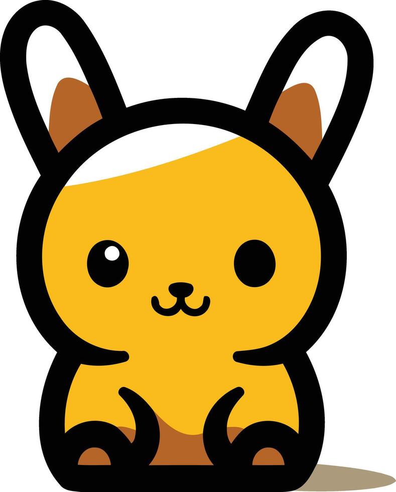 Cute Cartoon Bunny with Big Eyes vector
