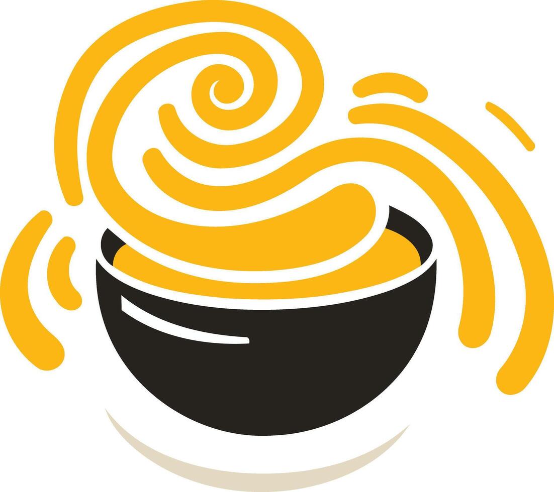 Bowl of Delicious, Steaming Soup vector
