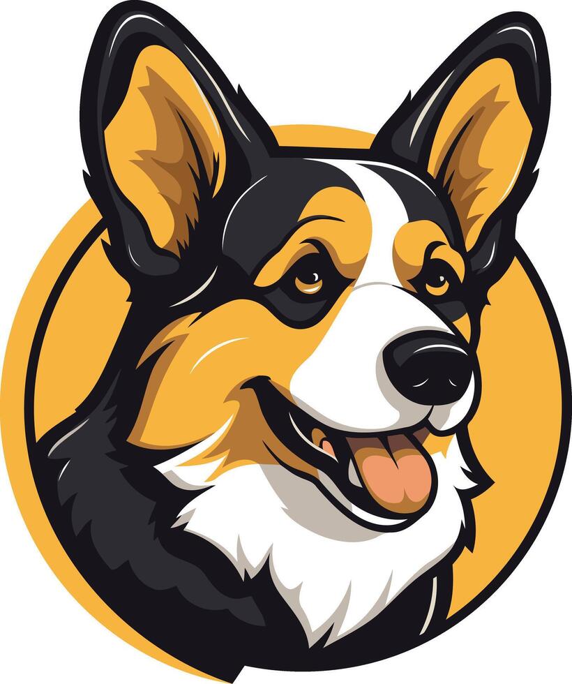 Happy Cartoon Welsh Corgi vector