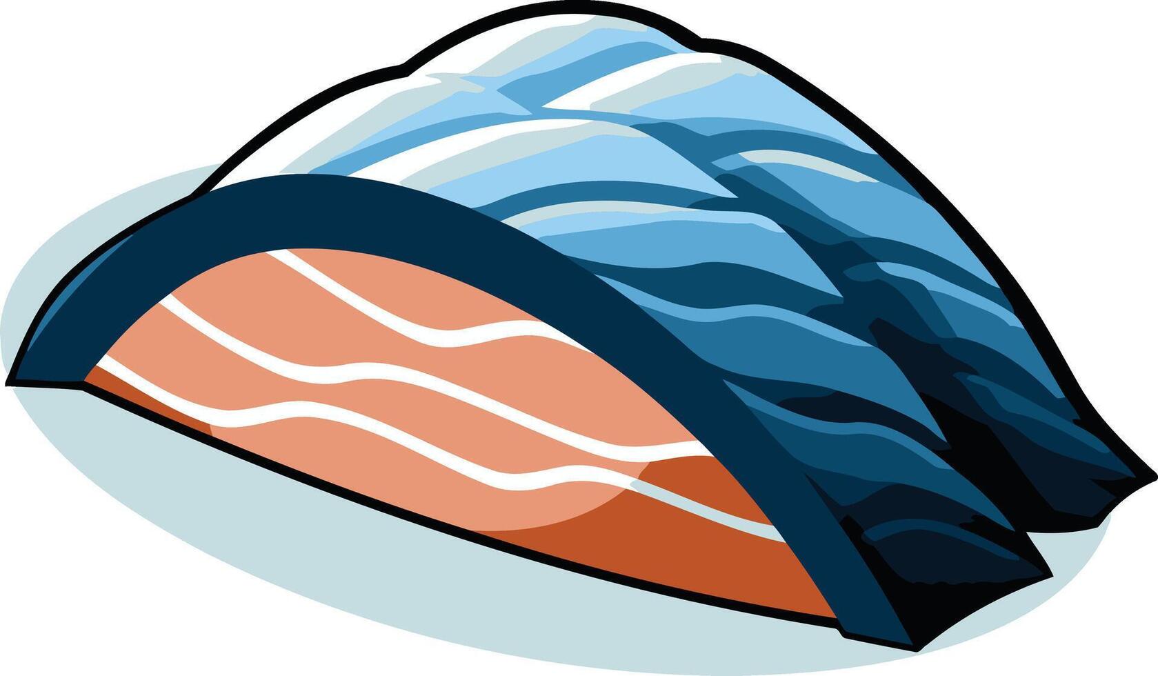 Sushi with Salmon and Bluefish vector